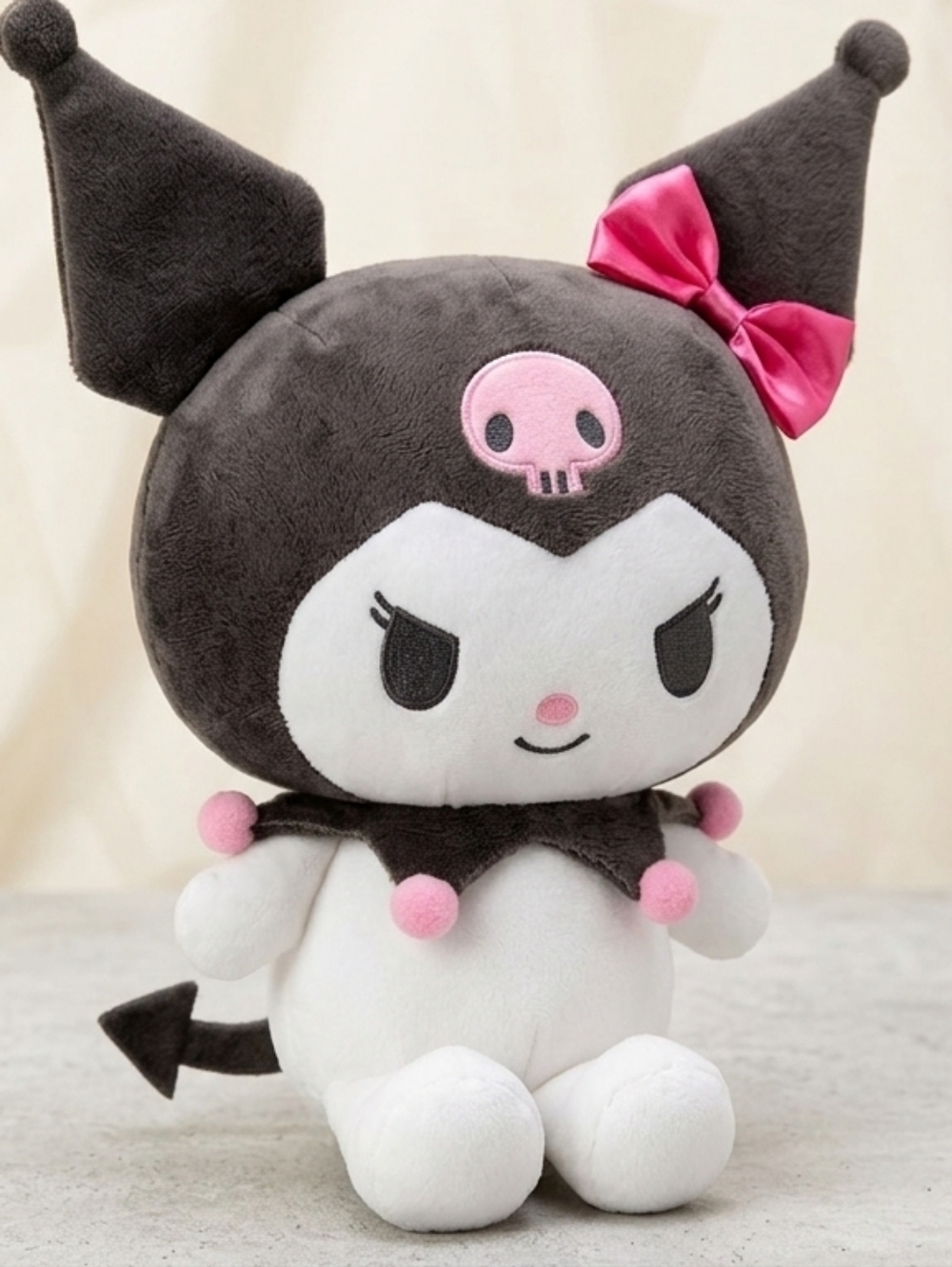 SANRIO KUROMI, Jellybeet Cute Plush Toy with Pink Accents And Tail NWOT